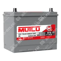 Аккумулятор автомобильный 12В 70Ач Mutlu SFB Asia 80D26L обратной полярности