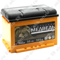Аккумулятор автомобильный 12В 55Ач Тюменский Медведь обратной полярности 