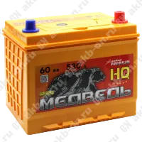 Аккумулятор автомобильный 12В 60Ач Медведь Са/Са Asia 65D23L обратной полярности 