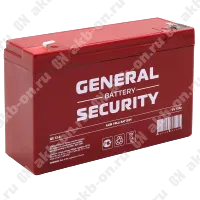 Аккумулятор 6В 12Ач General Sequrity AGM