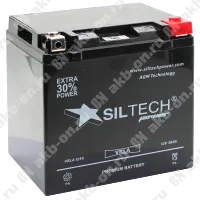 Аккумулятор мотоциклетный 12В 30Ач SILTECH AGM обратной полярности YTX30L-BS