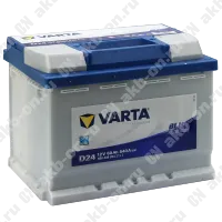 Аккумулятор автомобильный 12В 60Ач Varta Bue Dynamic D24 обратной полярности