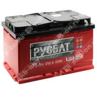 Аккумулятор автомобильный 12В 75Ач РусБат обратной полярности 