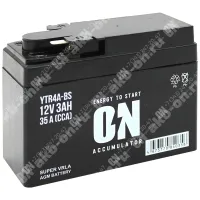 Аккумулятор мотоциклетный 12В 3Ач ON AGM обратной полярности YTR4A-BS
