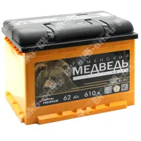 Аккумулятор автомобильный 12В 62Ач Тюменский Медведь обратной полярности 