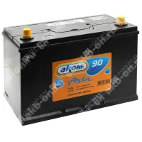 Аккумулятор автомобильный 12В 90Ач АКОМ Asia 90D31L обратной полярности 