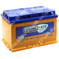 Аккумулятор автомобильный 12В 75Ач АКОМ +EFB прямой полярности