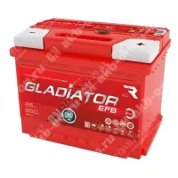 Аккумулятор автомобильный 12В 65Ач Gadiator EFB обратной полярности 