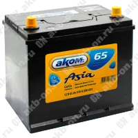 Аккумулятор автомобильный 12В 65Ач АКОМ Asia 65D23L обратной полярности 