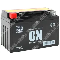 Аккумулятор мотоциклетный 12В 9Ач ON AGM прямой полярности YTX9-BS