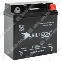 Аккумулятор мотоциклетный 12В 5Ач SILTECH AGM обратной полярности 12N5L-BS
