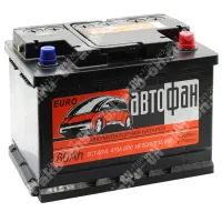 Аккумулятор автомобильный 12В 60Ач Автофан обратной полярности 