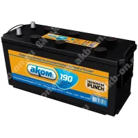 Аккумулятор автомобильный 12В 190Ач АКОМ обратной полярности 