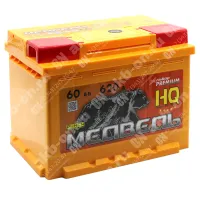 Аккумулятор автомобильный 12В 60Ач Медведь Са/Са обратной полярности 