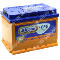 Аккумулятор автомобильный 12В 65Ач АКОМ +EFB прямой полярности