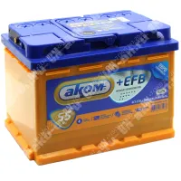 Аккумулятор автомобильный 12В 55Ач АКОМ +EFB обратной полярности 