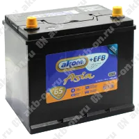 Аккумулятор автомобильный 12В 65Ач АКОМ Asia +EFB 65D23L обратной полярности 