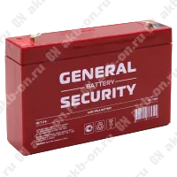 Аккумулятор 6В 7,2Ач General Sequrity KL AGM