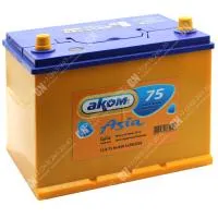 Аккумулятор автомобильный 12В 75Ач АКОМ Asia 80D26L обратной полярности 
