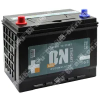 Аккумулятор автомобильный 12В 75Ач ON Asia 80D23R прямой полярности