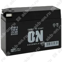 Аккумулятор мотоциклетный 12В 3Ач ON AGM обратной полярности YT4B-BS