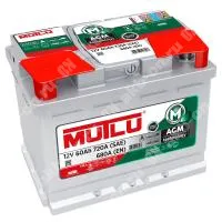 Аккумулятор автомобильный 12В 60Ач Mutlu AGM обратной полярности