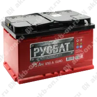 Аккумулятор автомобильный 12В 75Ач РусБат обратной полярности 