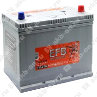 Аккумулятор автомобильный 12В 80Ач TUBOR Asia EFB 85D26L обратной полярности 