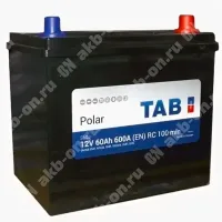 Аккумулятор автомобильный 12В 60Ач TAB Polar Asia 55D23L обратной полярности  